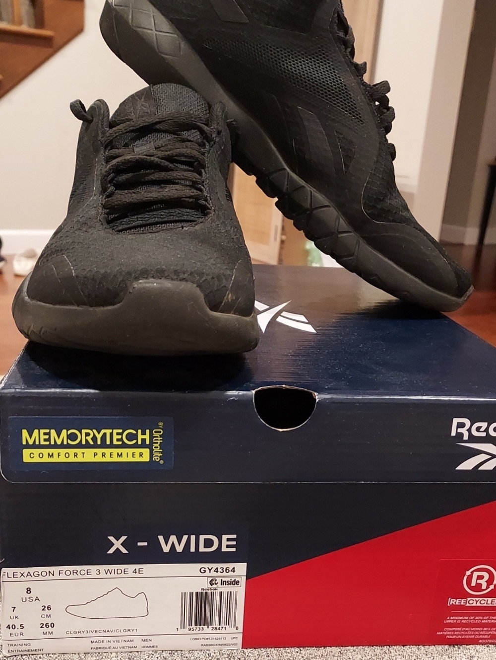 Mens Size 8 Lexagon Force  4E Wide. Memorytech Comfort Premier